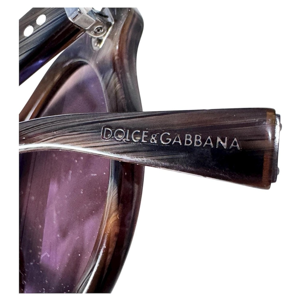 Dolce Gabbana Sunglasses Dark Tortois Shell Acetate Square Frame 13/4R 50 23 145 - Picture 4 of 5